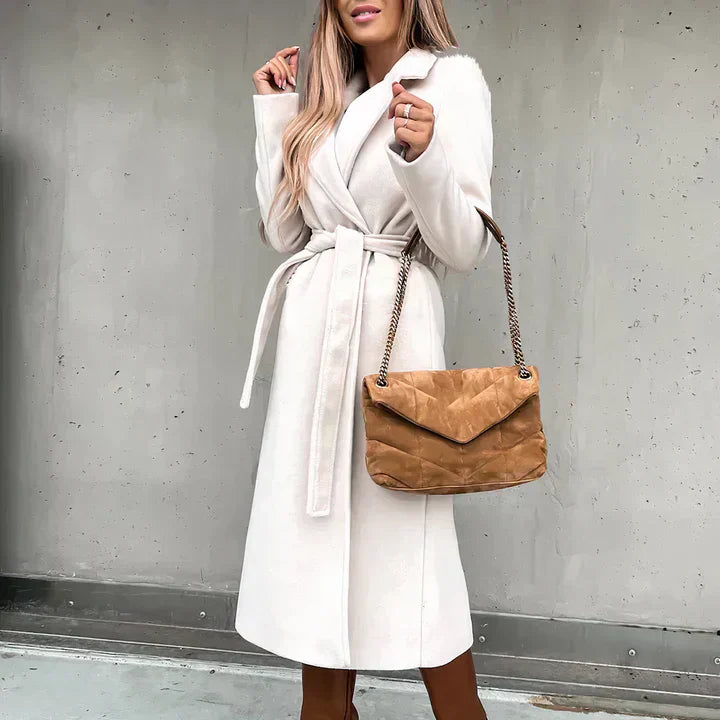 Valenzora - Women's Wool Blend Trench Coat