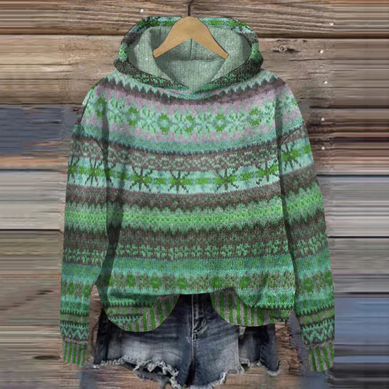 Valenzora | Vintage Fair-Isle-Kapuzenpullover