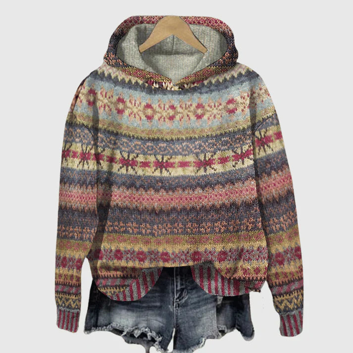 Valenzora | Vintage Fair-Isle-Kapuzenpullover