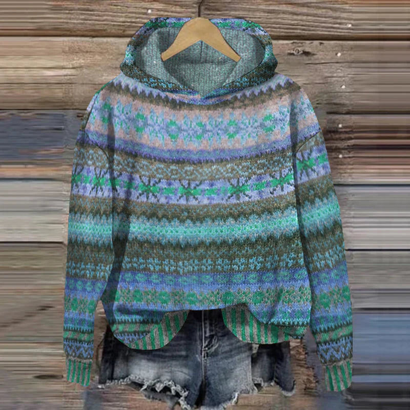 Valenzora | Vintage Fair-Isle-Kapuzenpullover
