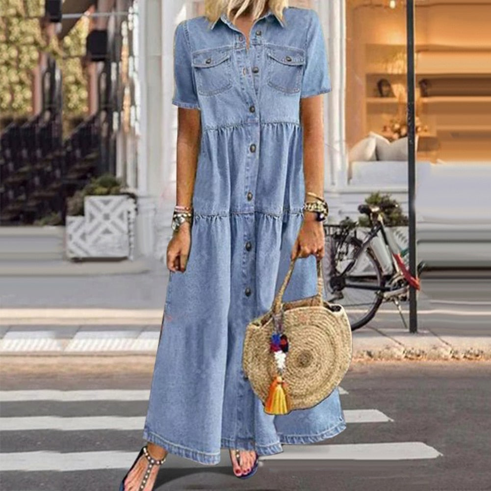 Valenzora | Elegant denim dress