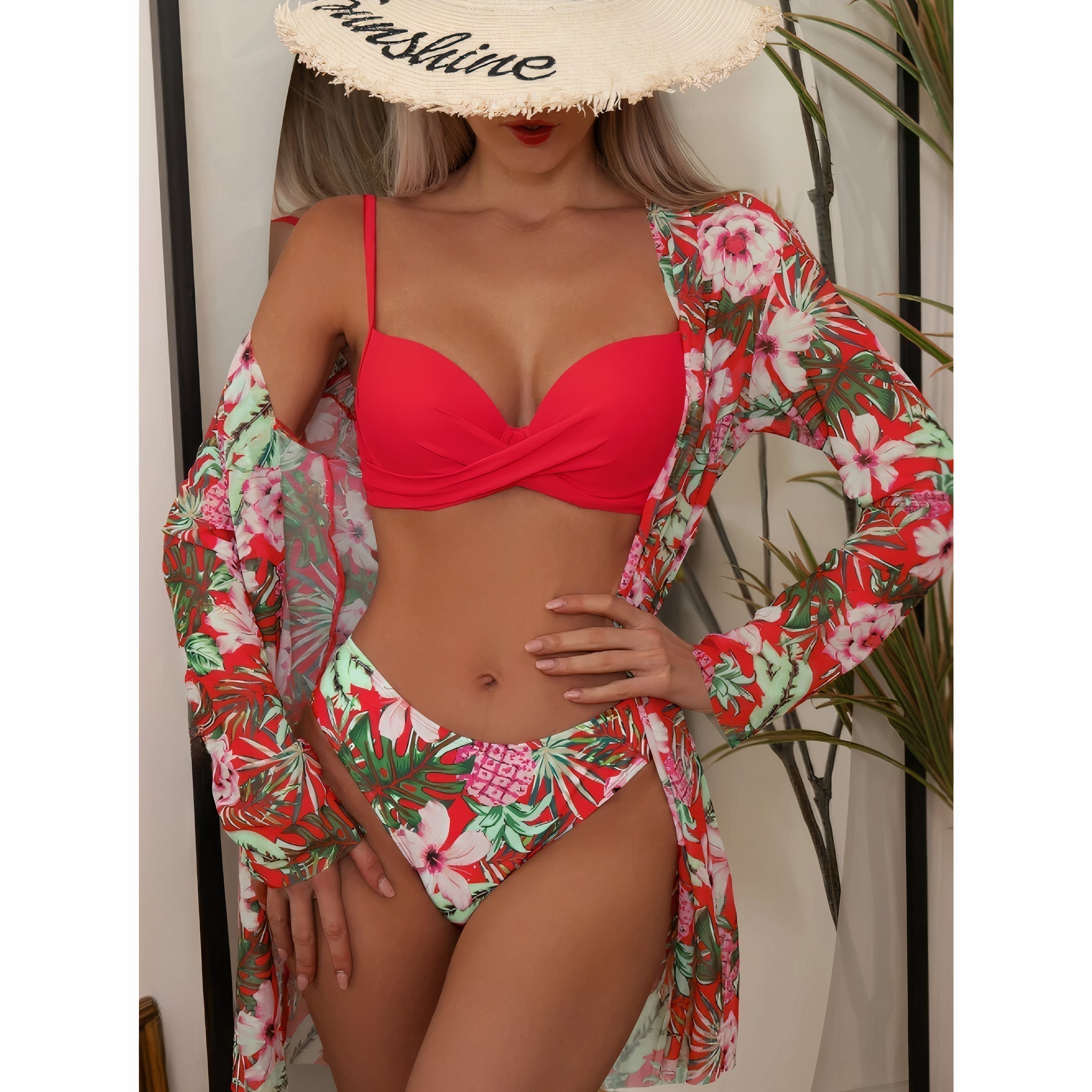 Valenzora -in-1 Bikini Set with Floral Pattern (Bestseller)