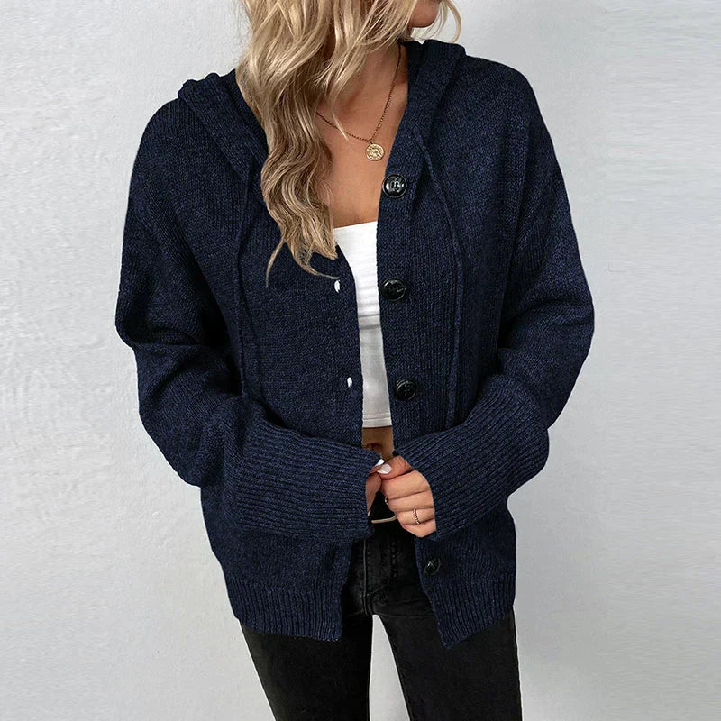 Valenzora | Bequemer Cardigan mit Kapuze