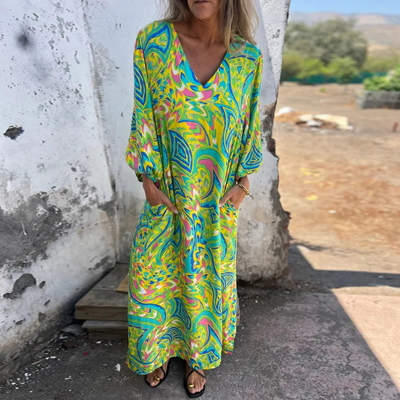 Valenzora | Vintage Elegance Leopard Print Dress for Women