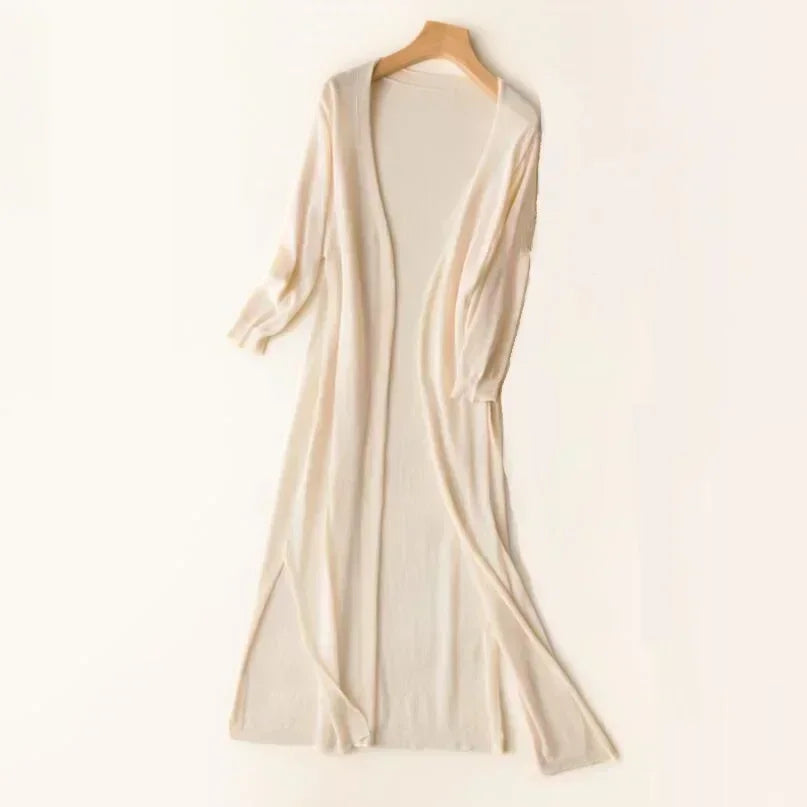 Valenzora | Long Open Front Cardigan