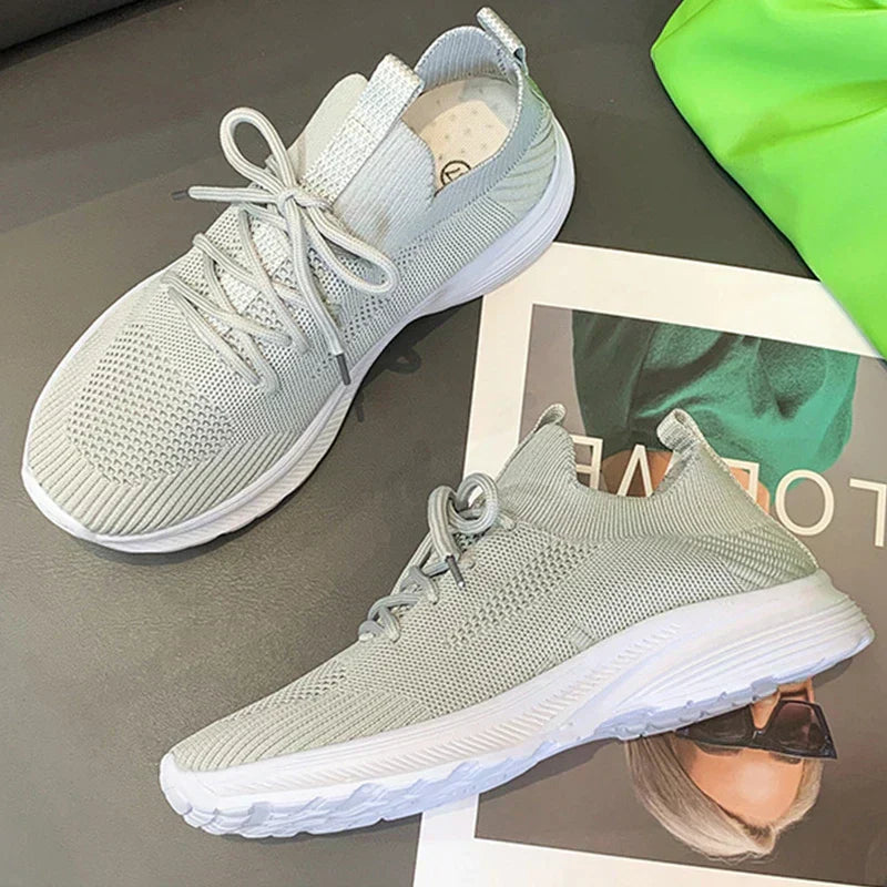 Valenzora | grey breathable women's sneakers