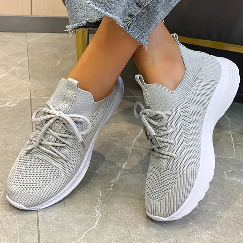 Valenzora | grey breathable women's sneakers