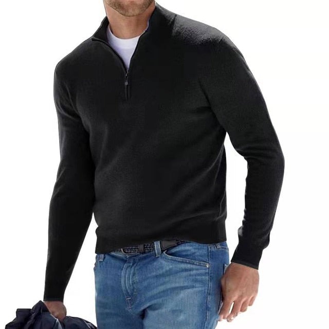 Valenzora | Merino V-neck pullover with zipper