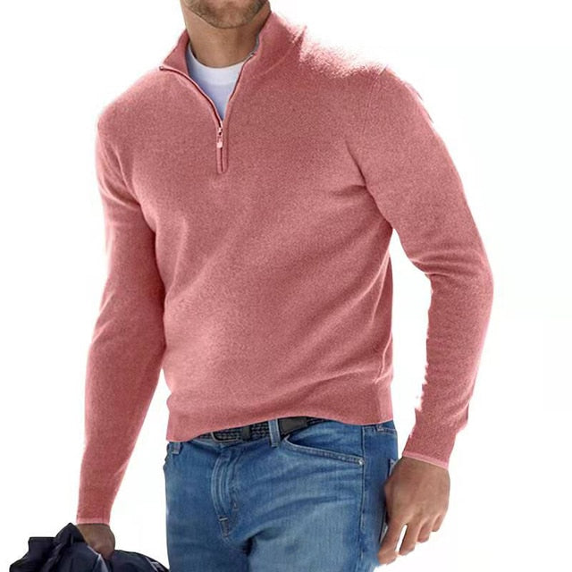 Valenzora | Merino V-neck pullover with zipper