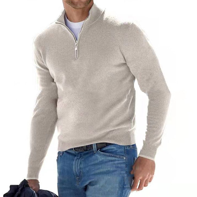 Valenzora | Merino V-neck pullover with zipper