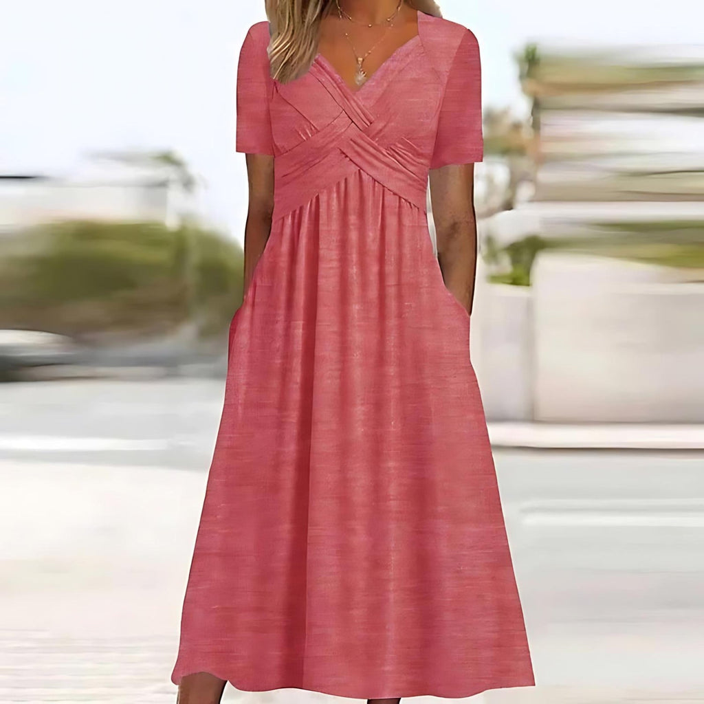 Valenzora | Elegantes Midikleid mit schmeichelndem Bauchkontrolleffekt