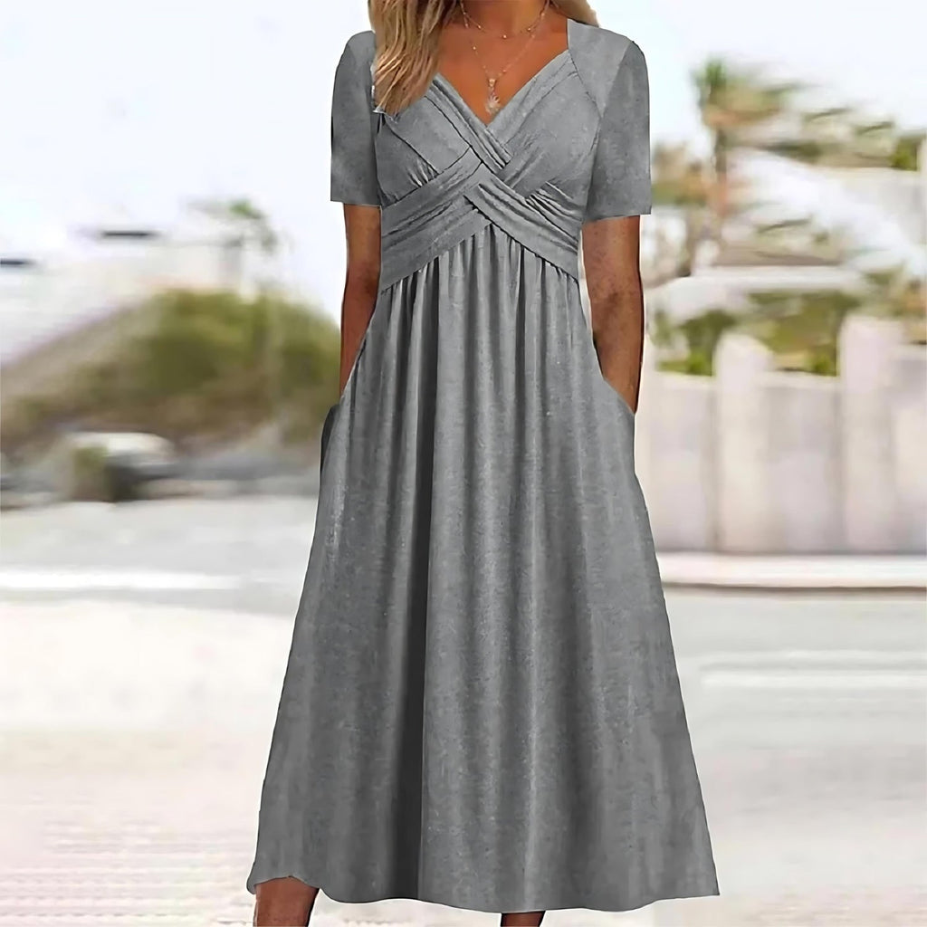 Valenzora | Elegantes Midikleid mit schmeichelndem Bauchkontrolleffekt