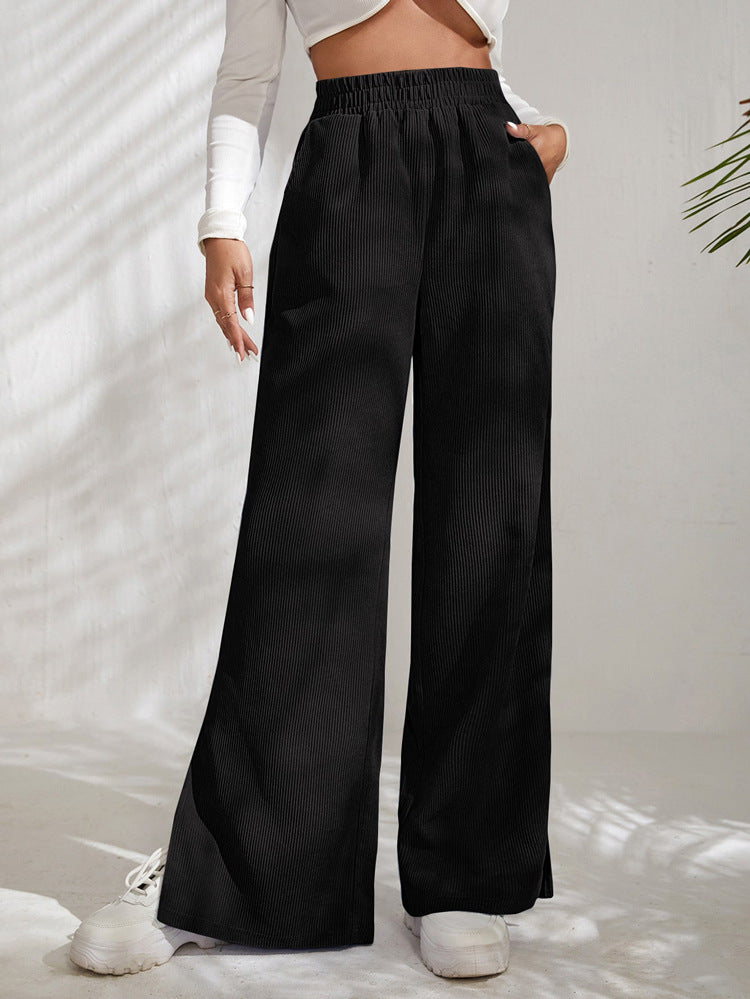 Valenzora with high waist and corduroy fabric
