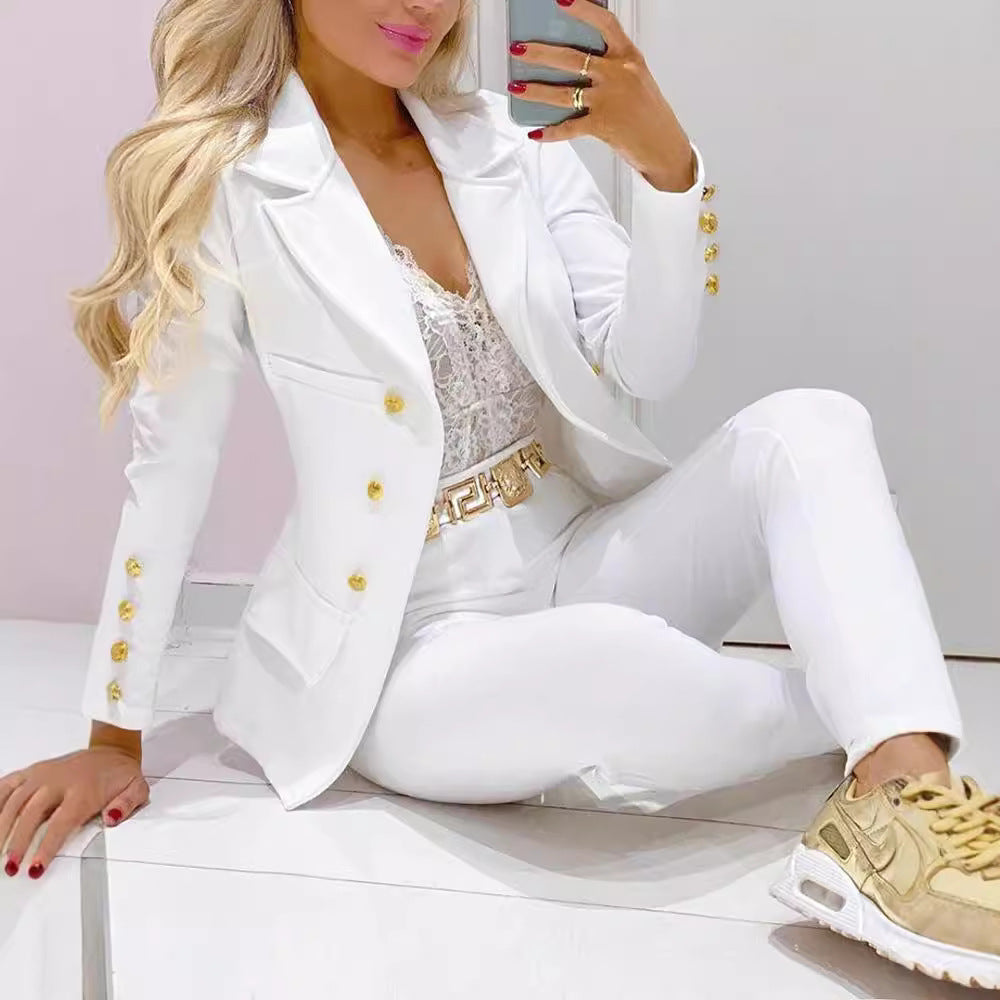 Valenzora | Single-breasted suit trousers set