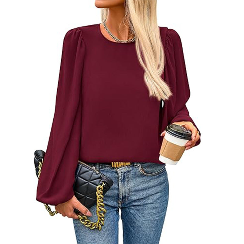 Damenbluse mit Flügelärmeln und eleganten Puffärmeln, Größe [Größe fehlt]