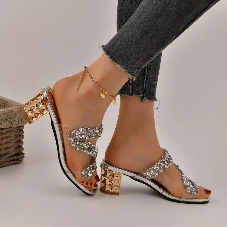 Valenzora | Sandalen mit Absätzen und Pailletten