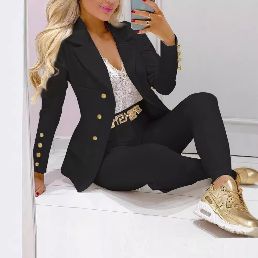 Valenzora | Single-breasted suit trousers set