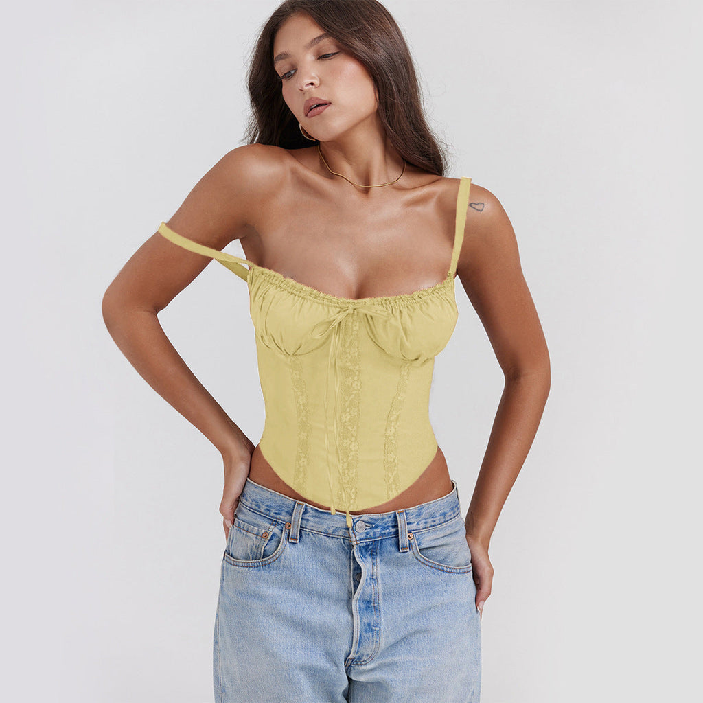 Women's corset top with adjustable straps and sophisticated details, size Valenzora
