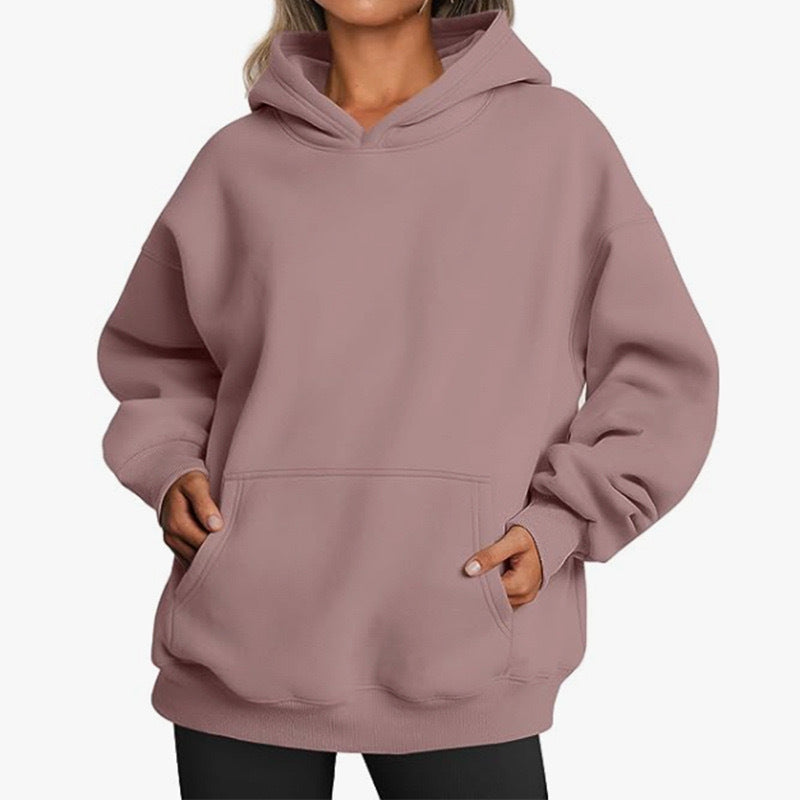 Women's oversized hoodie in a soft cotton blend with practical pockets, size S