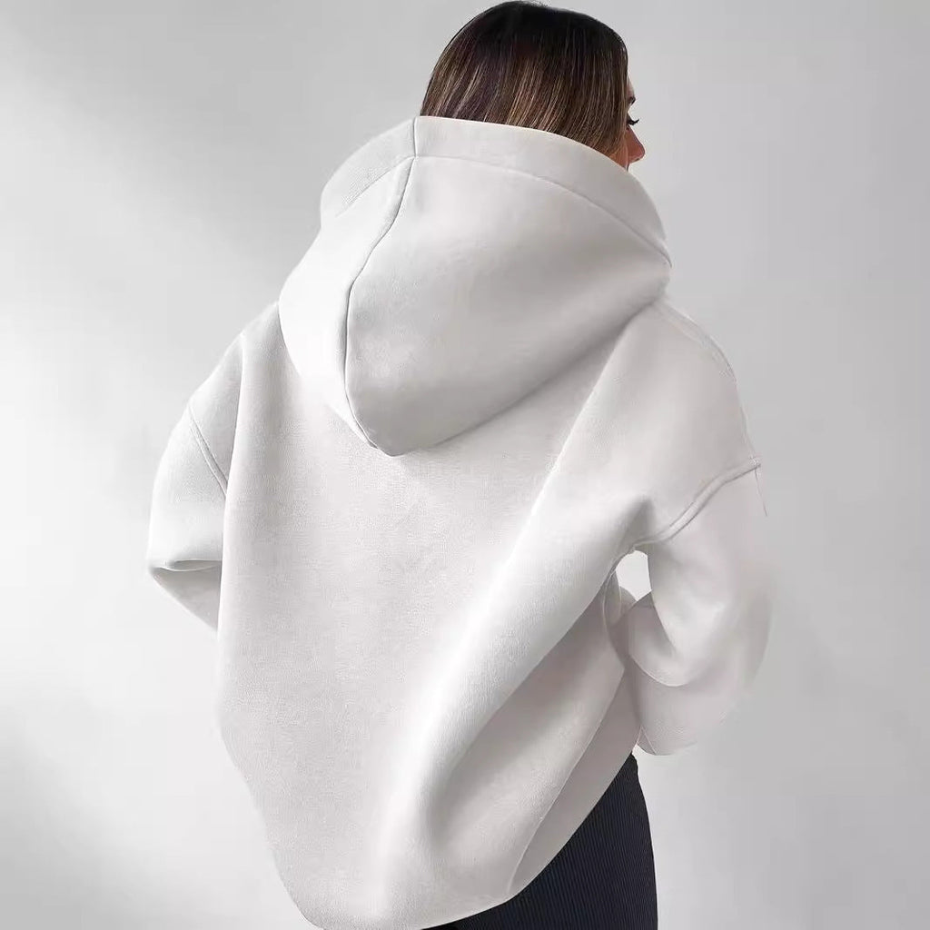 Damen-Oversize-Hoodie mit modernem Stehkragen und weichen Materialien, Größe S