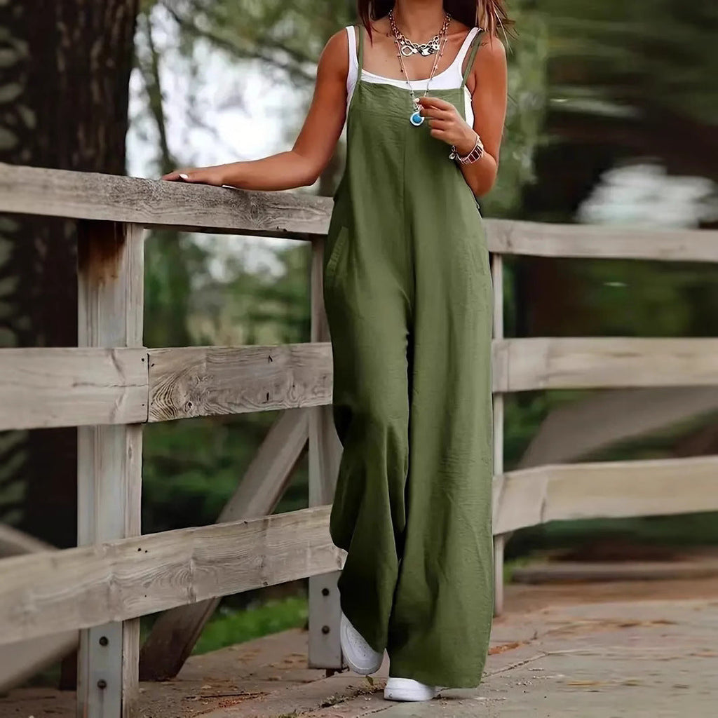 Luftiger Overall für Damen mit praktischen Taschen und verstellbaren Trägern, Größe [size missing]
