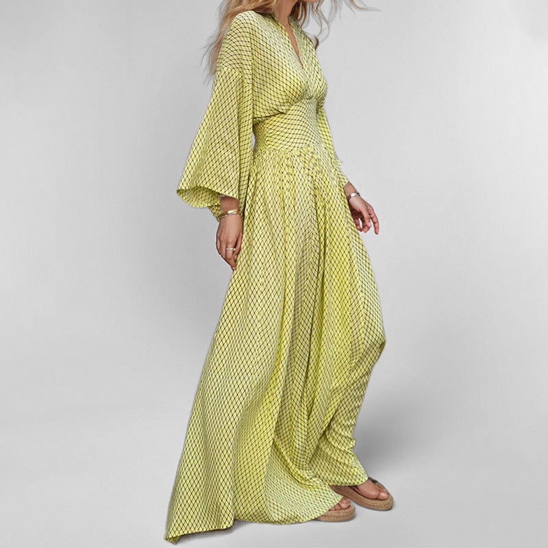 Damen Elegantes Kimono-Kleid Größe