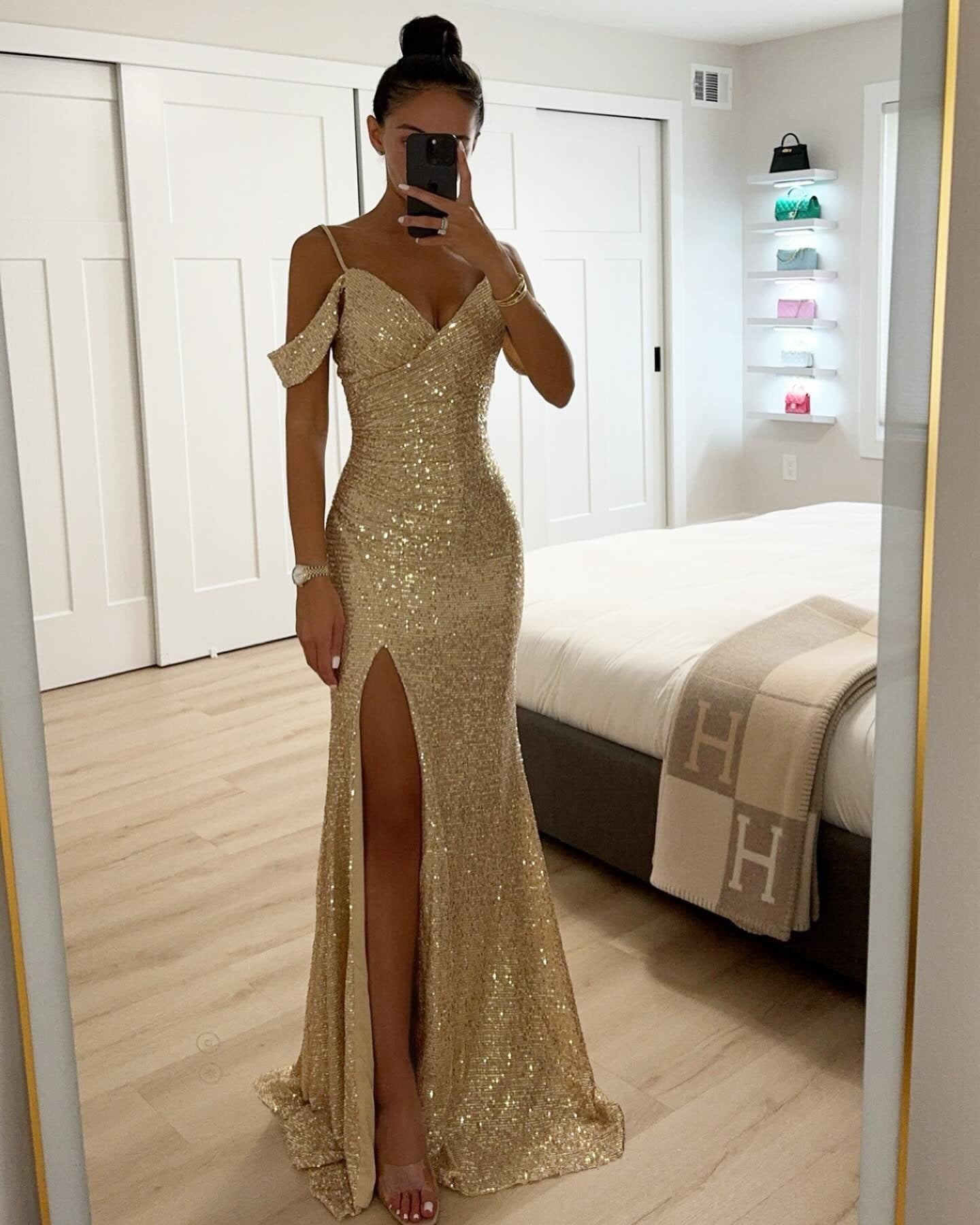 Valenzora | Elegantes Damenkleid mit Pailletten und Trägern