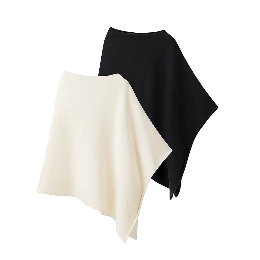 Damen-Schal-Poncho aus hochwertiger Wolle und elastischem Material, Größe [Größe fehlt]