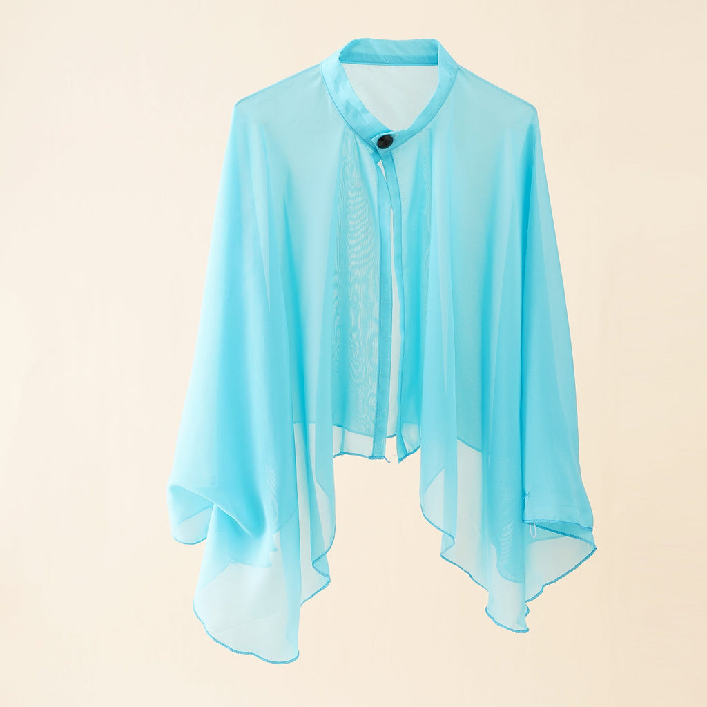 Luftiger Damen-Chiffon-Kimono mit weiten Schlagärmeln, Größe S