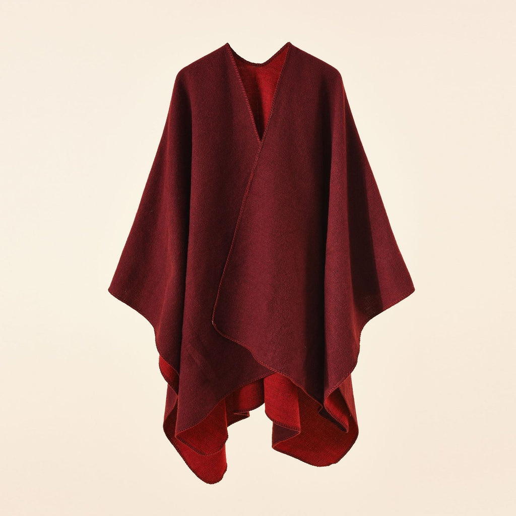 Damen Strickponcho mit asymmetrischem Schnitt und hohem Wärmerückhalt, Größe