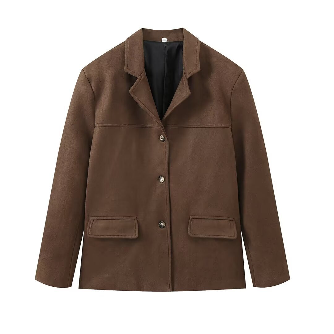 Damen Wildleder Blazer Jacke GRÖSSE