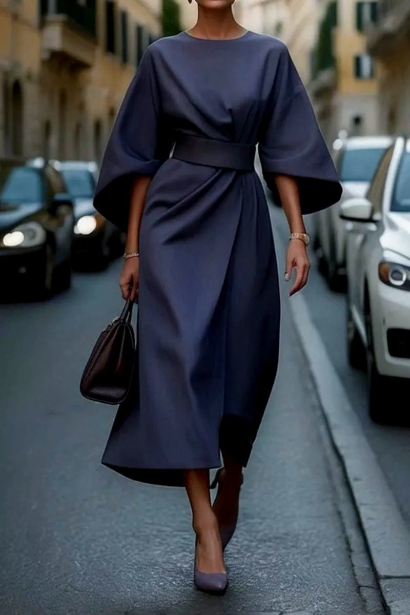Elegantes Damen-Maxikleid mit Puffärmeln und tailliertem Schnitt, Größe [size missing]