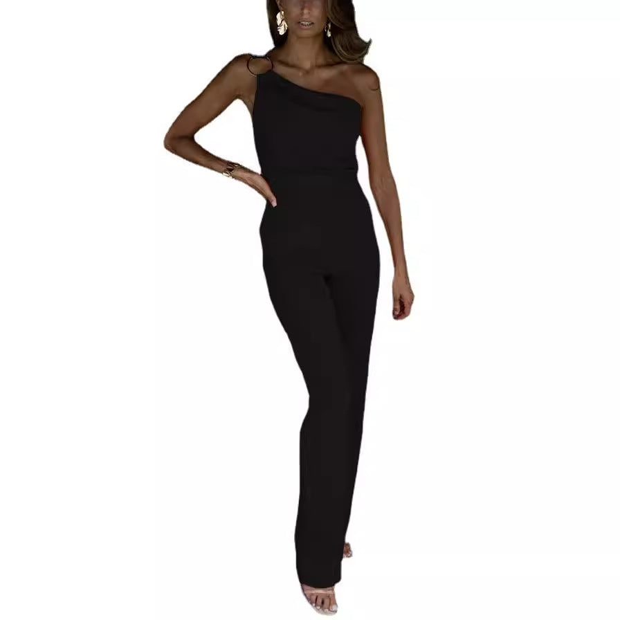 Eleganter Damen-Overall mit asymmetrischem Schnitt und raffinierten Details, Größe [Größe fehlt]