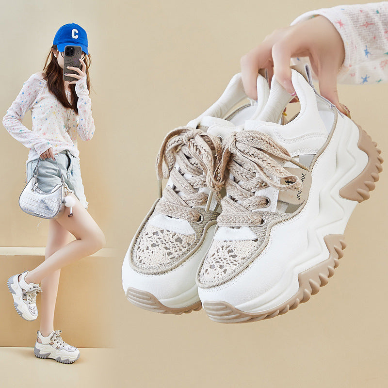 Valenzora - Atmungsaktive Plateau-Sneaker für Damen mit dicker Sohle