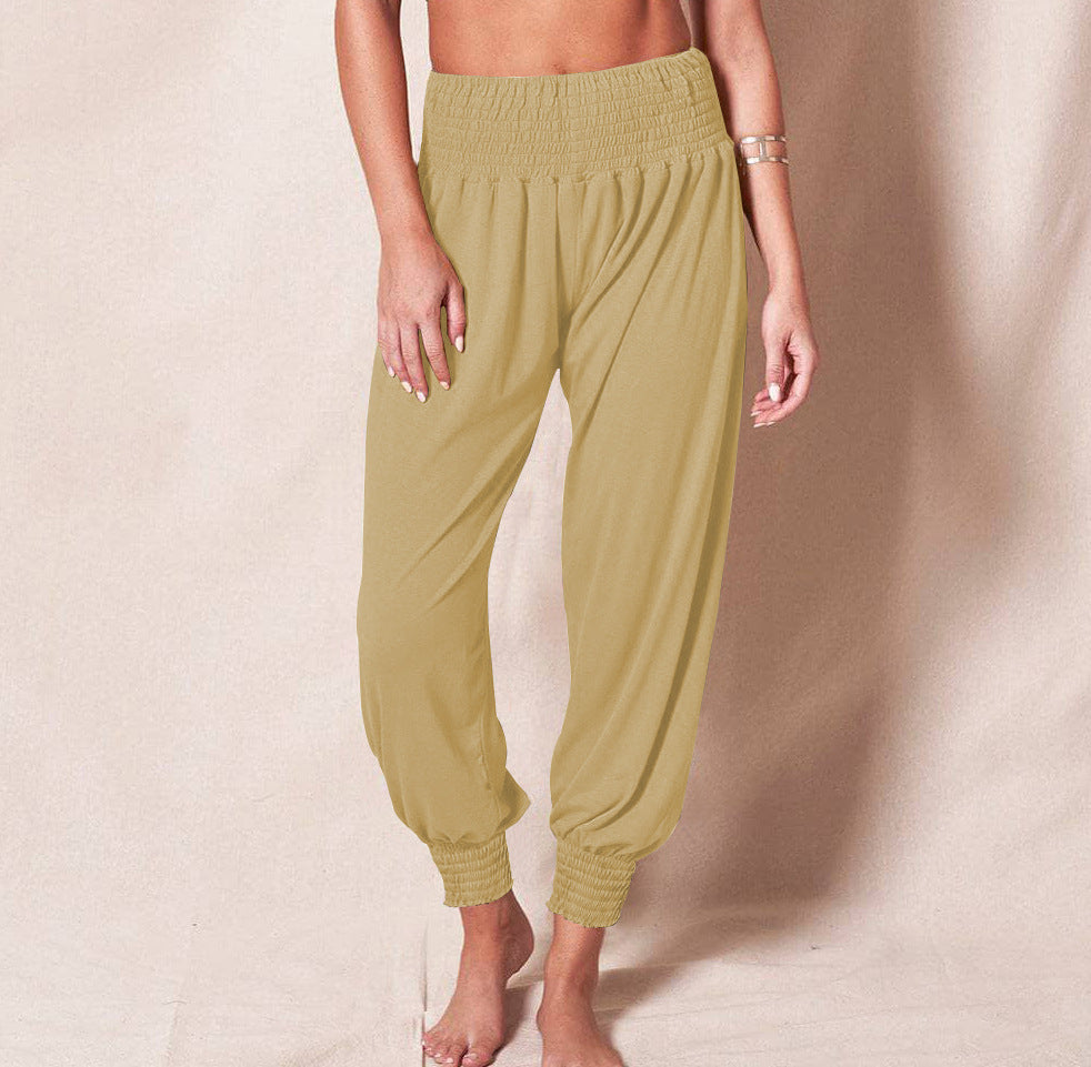 Women's soft and comfortable lounge pants with elastic waistband and colorful design, size S