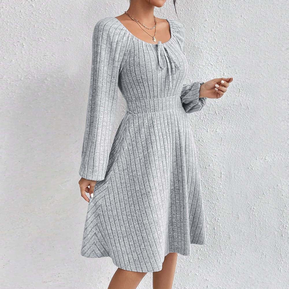 Damen-Midikleid aus elastischem Material mit modischer Raffung, Größe S