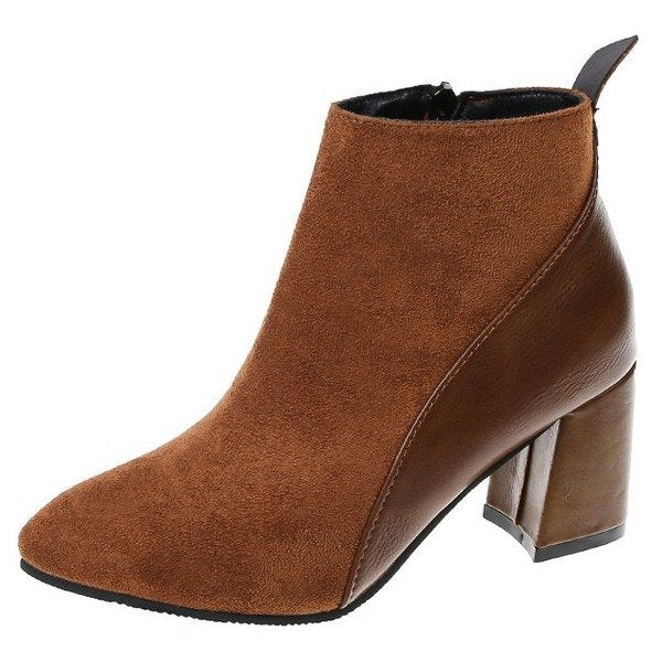 Women's fashionable and elegant ankle boots with trendy block heel, size Valenzora