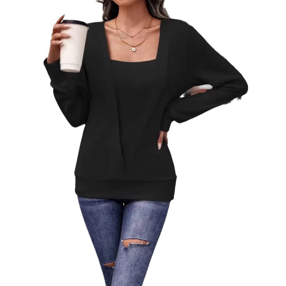 Women's elegant V-neck sweater with chic details, size