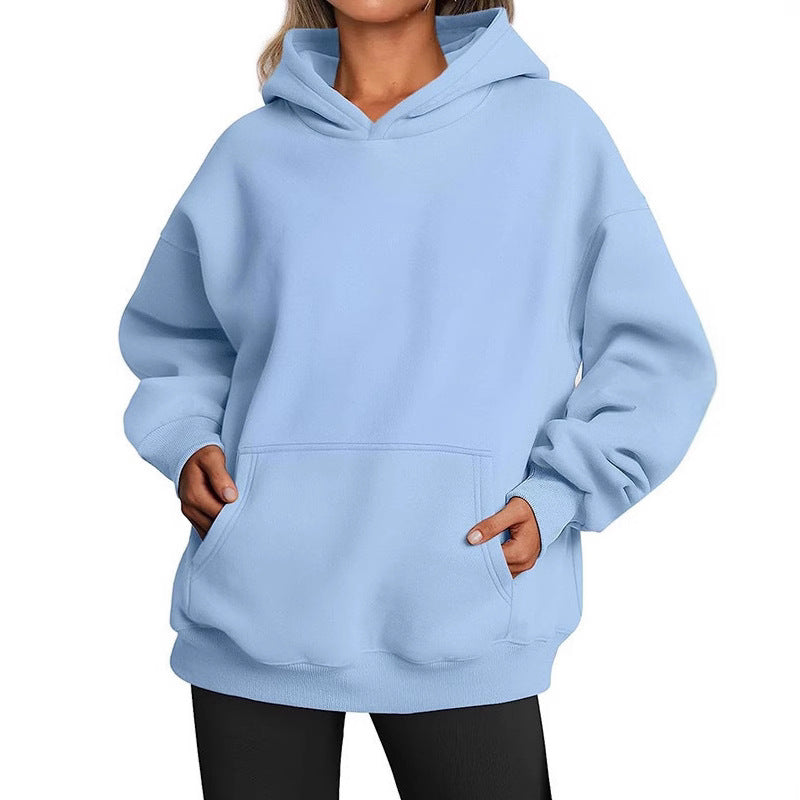 Women's oversized hoodie in a soft cotton blend with practical pockets, size S