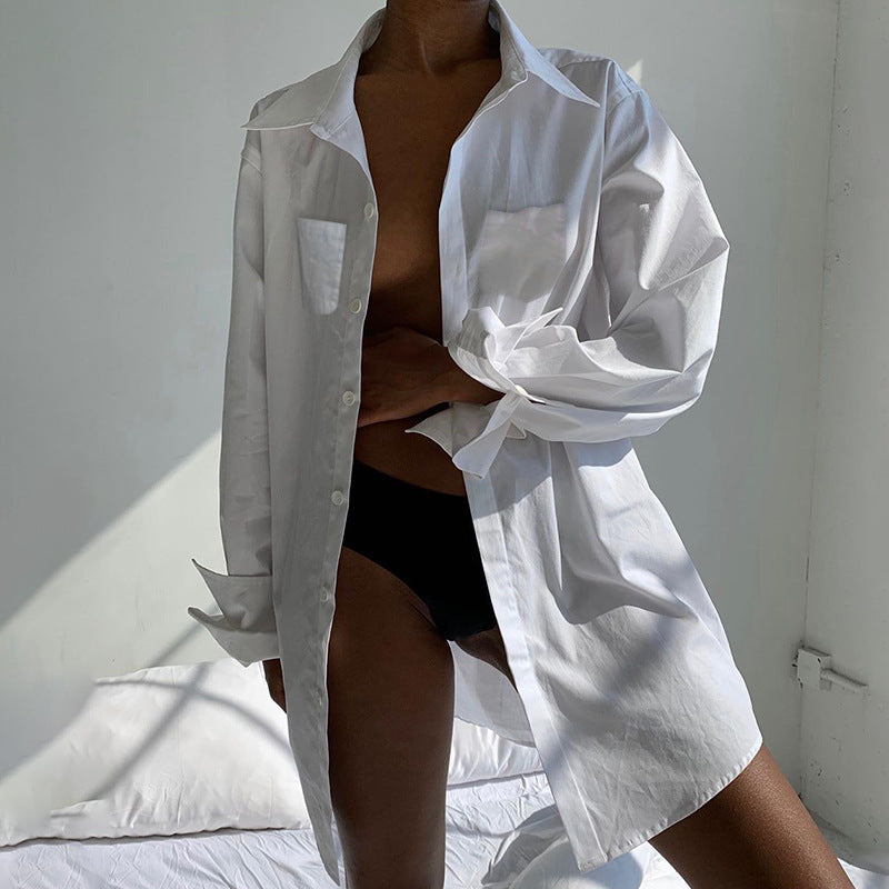 Damen-Hemdbluse mit stylischem Oversize-Schnitt und trendigen Puffärmeln, Größe [size]