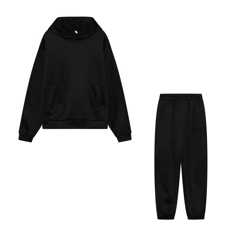 Women's sporty set with hoodie and jogging pants, size