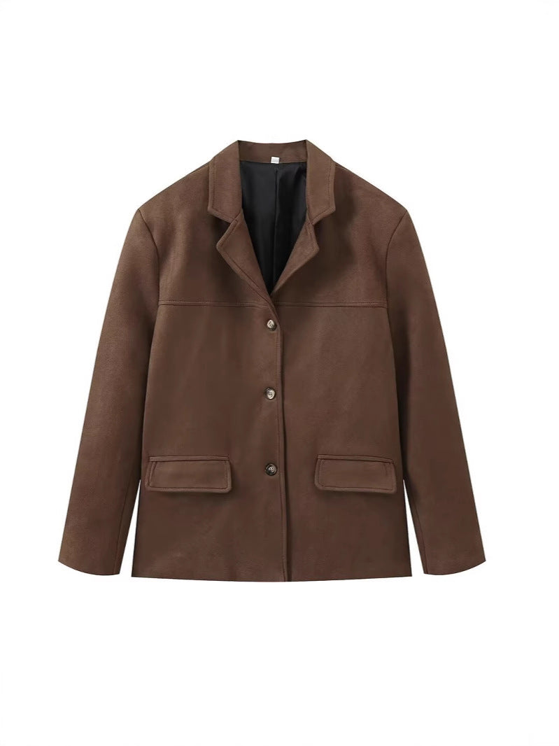 Damen Wildleder Blazer Jacke GRÖSSE