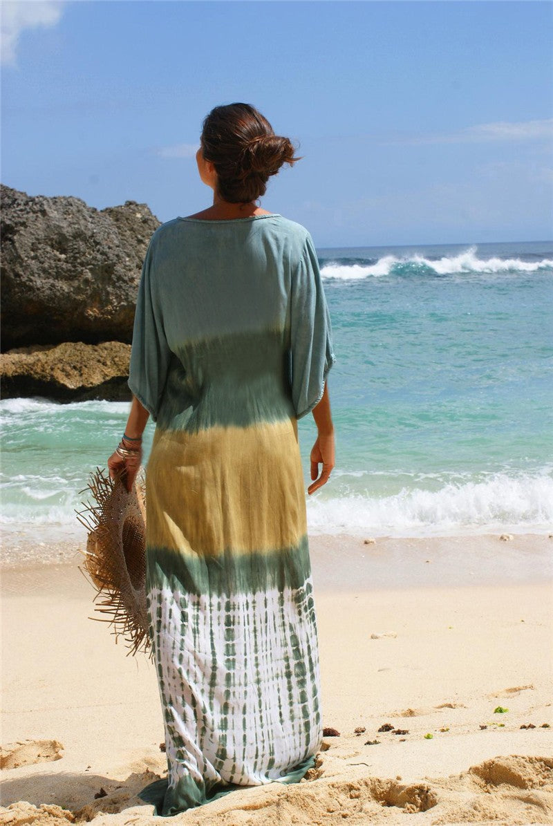 Valenzora | Printed beach holiday bikini throw robe
