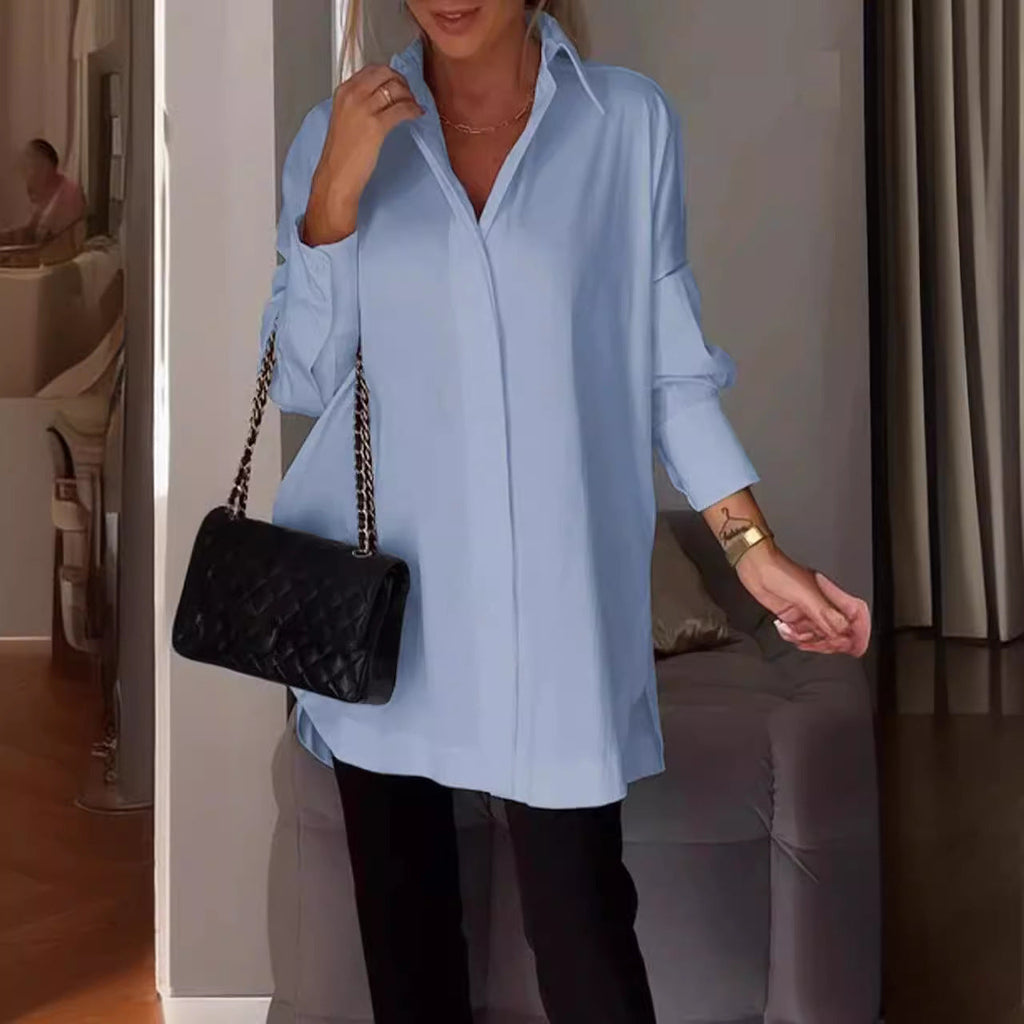 Valenzora | Simple long-sleeved pullover shirt