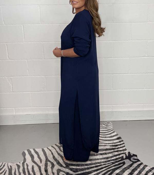 Valenzora | Split Long Top and Pants Set