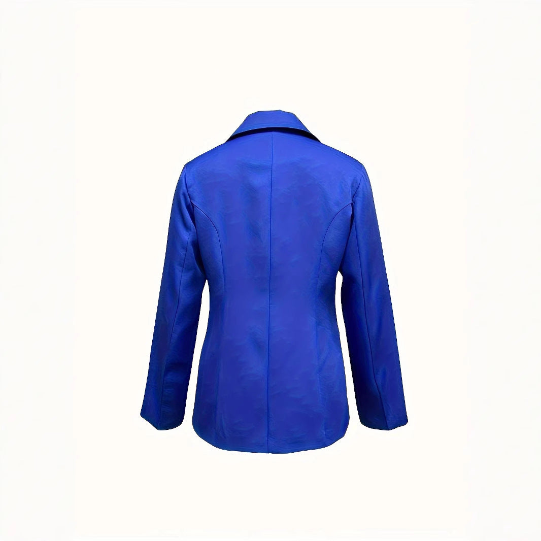 Eleganter Damenblazer mit schmaler Passform und modernen Taschen, Größe