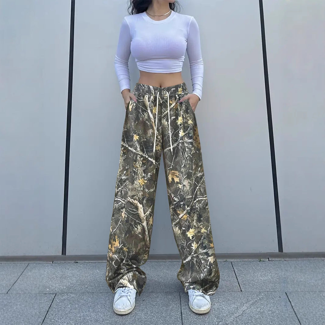 Bequeme Damen-Cargohose im trendigen Camouflage-Design, Größe