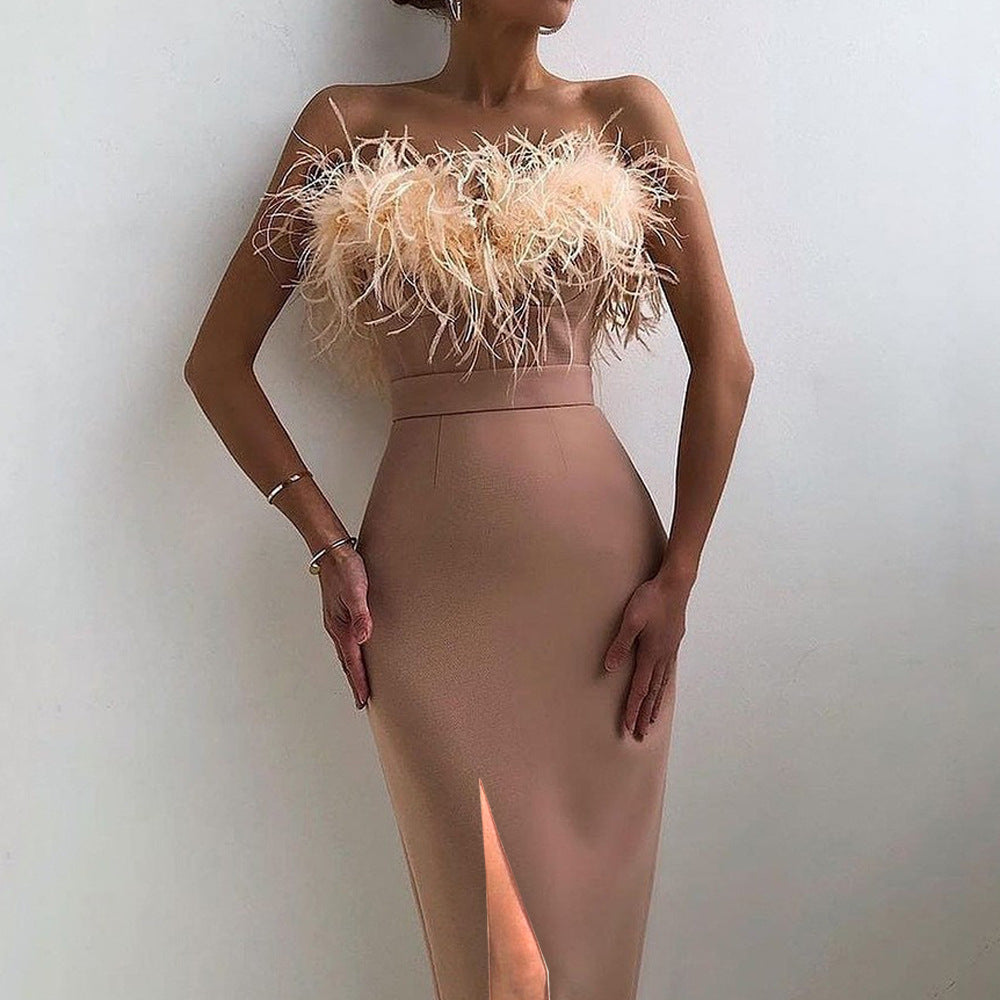 Valenzora | Party Slim Fit Arm-Covering Dress