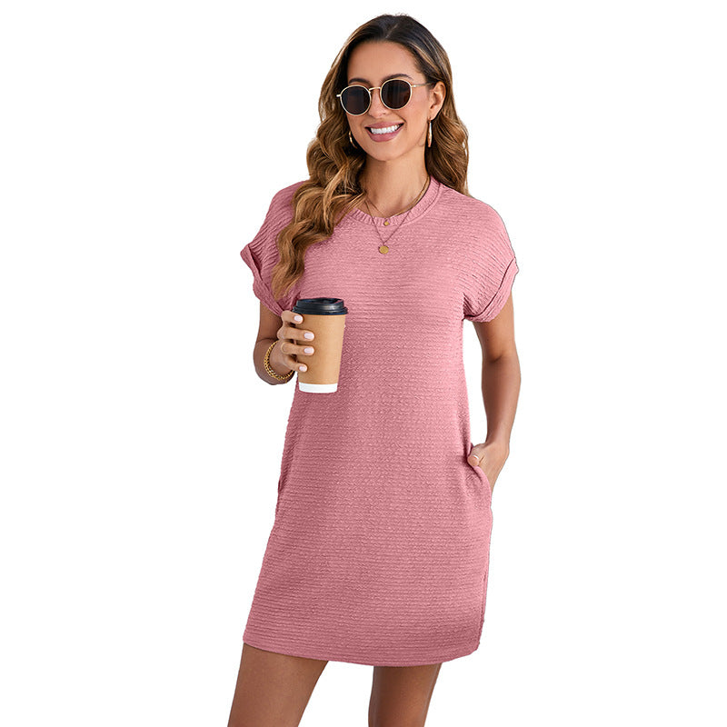 Damen-Freizeitkleid mit strukturierter Außenseite und praktischen Taschen, Größe S
