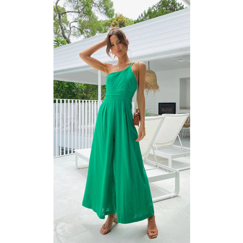 Valenzora | Backless Double Band Jumpsuit
